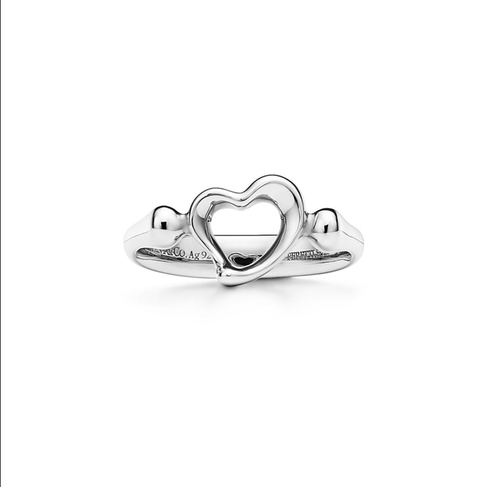 Tiffany Open heart ring. Perfect condition